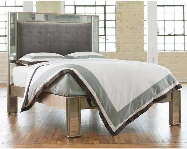 Julian Chichester Temple Upholstered Bed Traditional Beds by