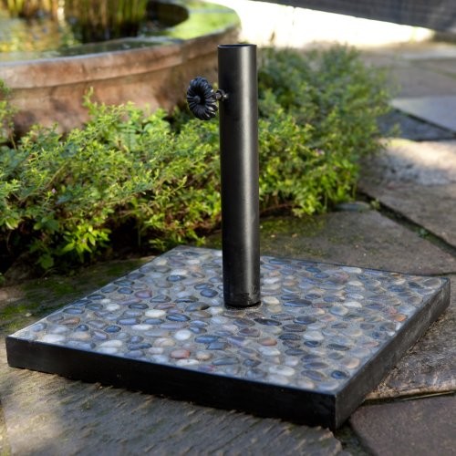 30 lb. Pebble Mosaic Patio Umbrella Stand - contemporary - coat ...