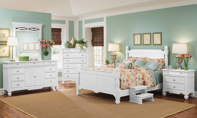 Magnolia White Delux Bedroom Collection beach-style-bedroom-products