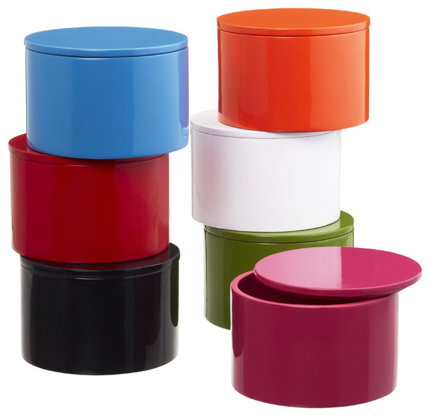Round Lacquered Box Modern Decorative Boxes by The Container Store