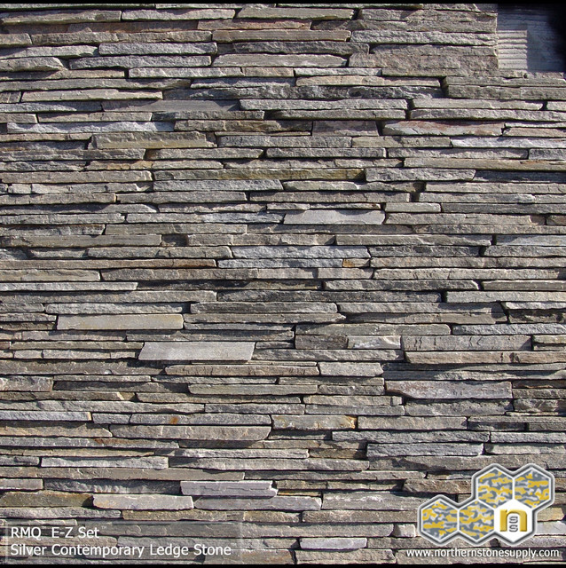 Silver Contemporary Ledge Stoneâ„¢ - stacked stone veneer - Modern 