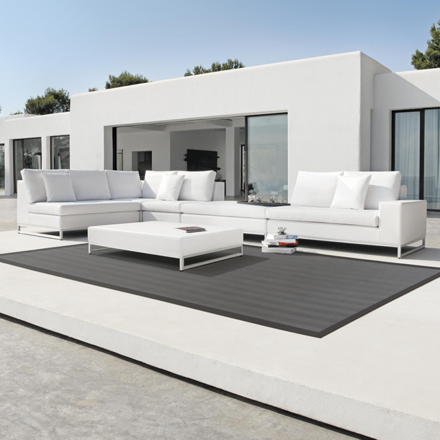 Aluminium Frame with Leather Sofa modernoutdoorsofas