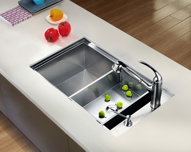 square undermount kitchen sink