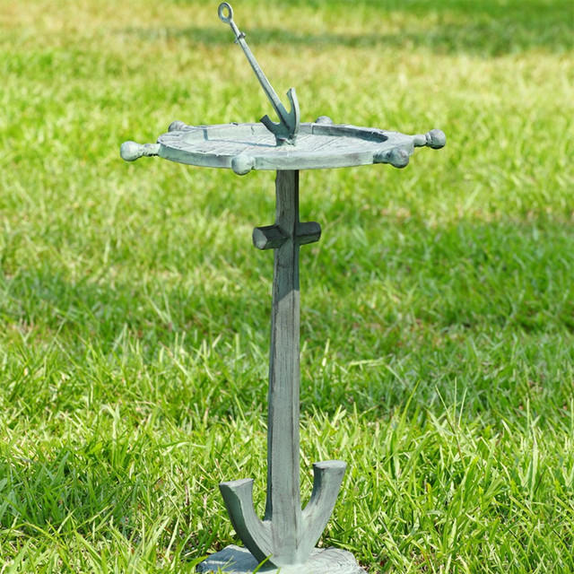 Ship's Wheel and Anchor Bird Bath Eclectic Bird Baths atlanta