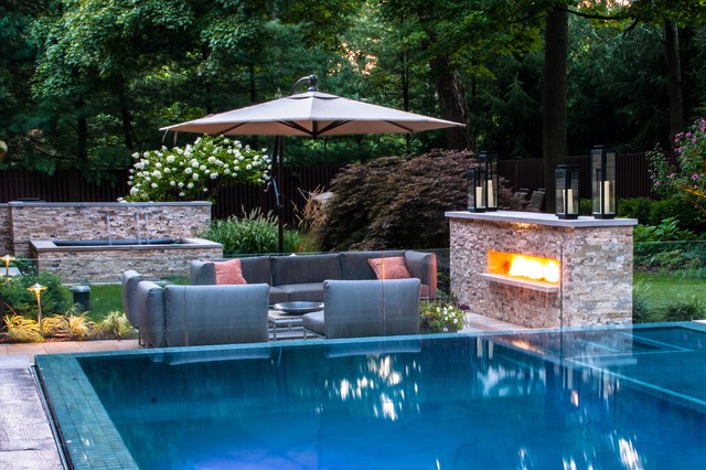 Pool Landscaping Ideas Bergen County Northern NJ - Traditional - Pool 