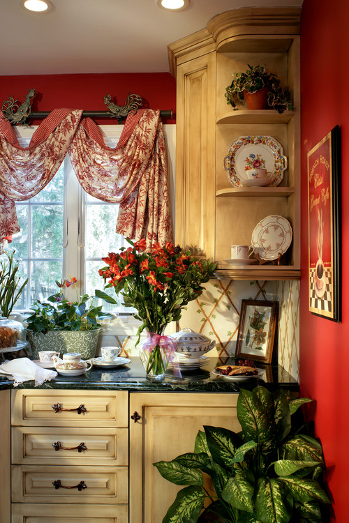 Red French Country Kitchen