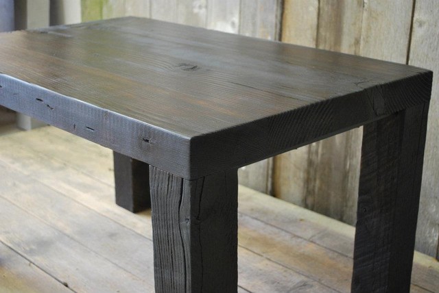 Stained reclaim wood table - Side Tables And End Tables - chicago - by