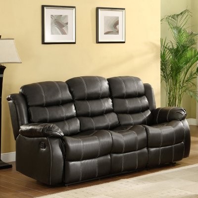Centerton Leather Dual Reclining Sofa - Black modern sofas