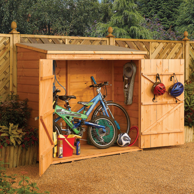 Wall-Store Outdoor Wood Storage Shed - Contemporary - Sheds - by 
