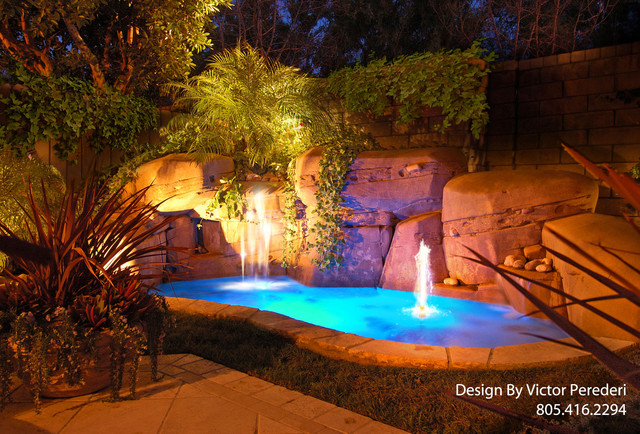 Artificial Rock Waterfall and Pond - Exterior - los angeles - by