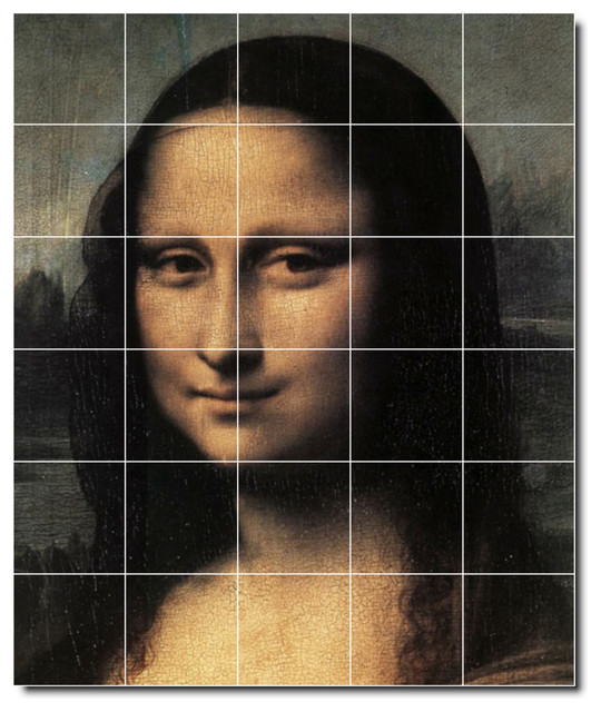 Mona Lisa Detail1 Tile Mural By Leonardo Da Vinci klassisch-fliesenbilder