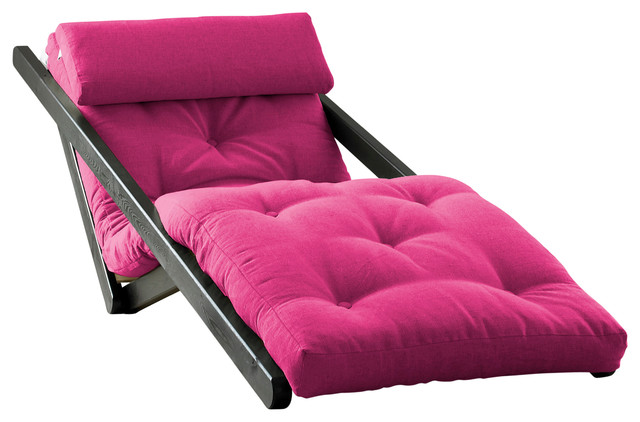 ... Chair/Bed, Mocha Frame, Pink Mattress - Contemporary - Sleeper Chairs