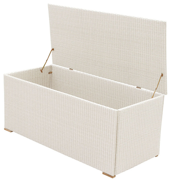 Wicker Storage Box White Wash Modern Storage Bins And Boxes by