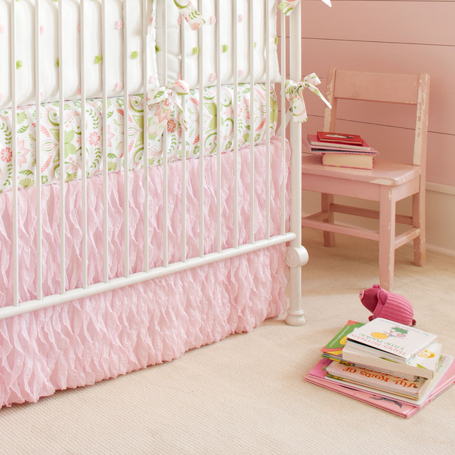 Summer Garden Crib Skirt Contemporary Baby Bedding atlanta by