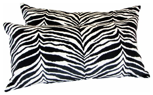 Zebra Print Throw Pillow - Modern - Pillows - by Drea Custom Designs