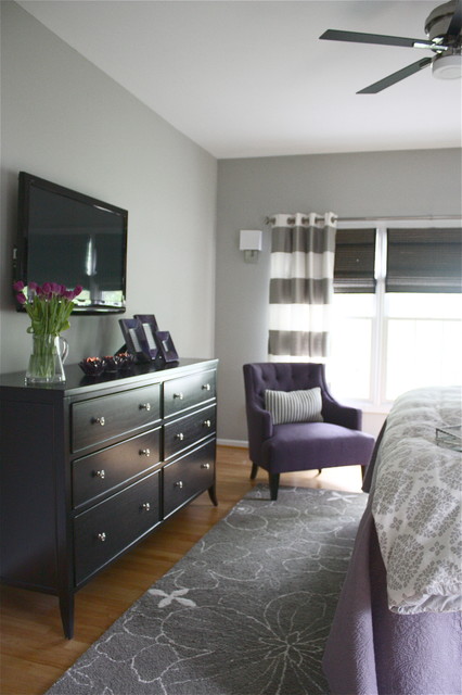 gray and purple bedroom - Contemporary - Bedroom - detroit - by The ...