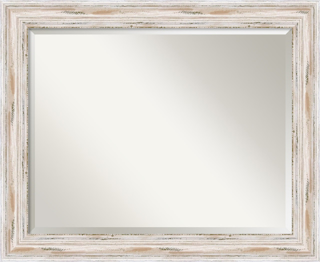Alexandria Whitewash Wall Mirror Traditional Wall Mirrors by Amanti Art