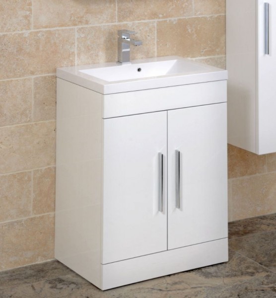 Adiere Vanity Unit White  Contemporary  Bathroom Vanity 