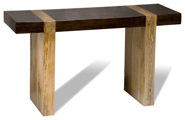 Berkeley Chunky Wood Modern Rustic Console Sofa Table - Transitional ...