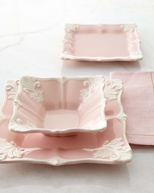 12 piece pink square baroque dinnerware service 12 piece pink square baroque dinnerware service