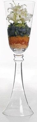 Reversible Glass Vase 11"x40" Clear vases