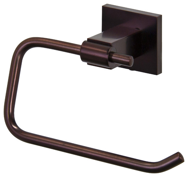 VIGO Allure Square Design Single Post Toilet Tissue Holder, Oil Rubbed Bronze - Modern - Toilet ...