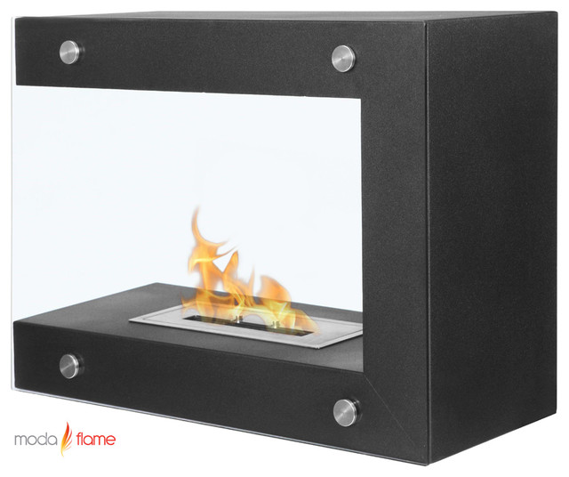 Moda Flame Coria Free Standing Floor Indoor Outdoor Ethanol Fireplace Modern Outdoor
