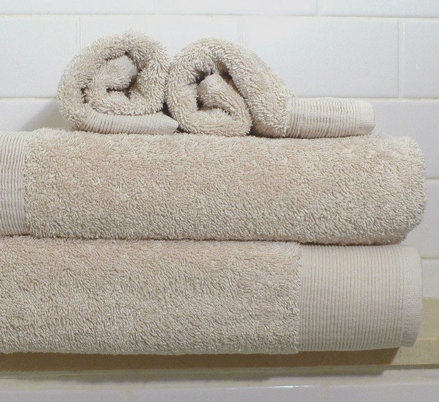 Loop Organic Sandstone Towels Modern Towels portland by House
