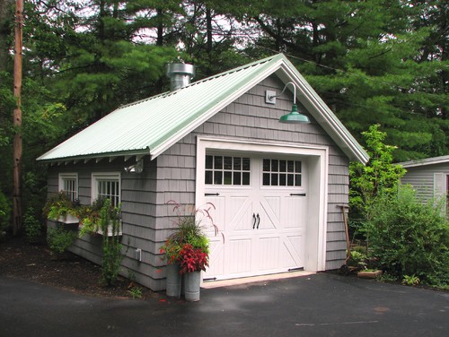 Traditional Garage And Shed by Walpole Landscape Contractors Garden ...