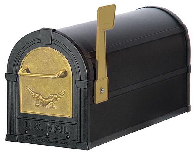 Gold/ Black Eagle Heavyduty Rural Mailbox Contemporary Mailboxes by
