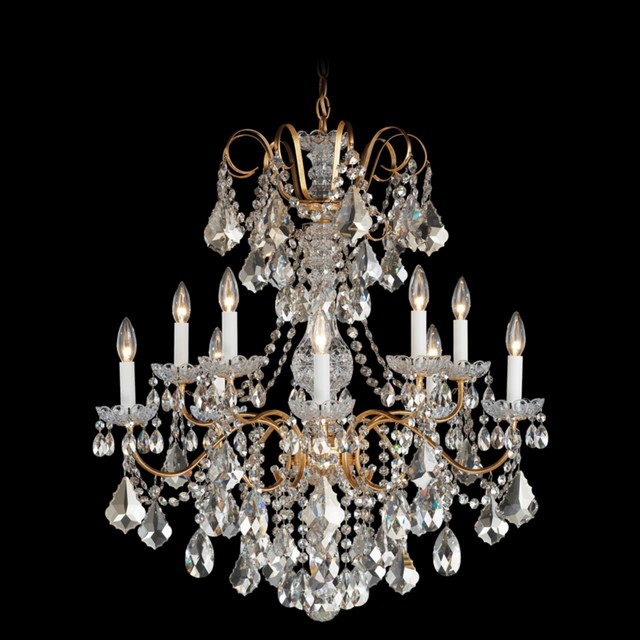 Crystal Schonbek New Orleans Collection 28quot; Wide Crystal Chandelier 