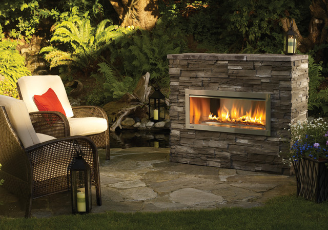 Horizon HZO42 modern outdoor gas fireplace - Contemporary - Outdoor 