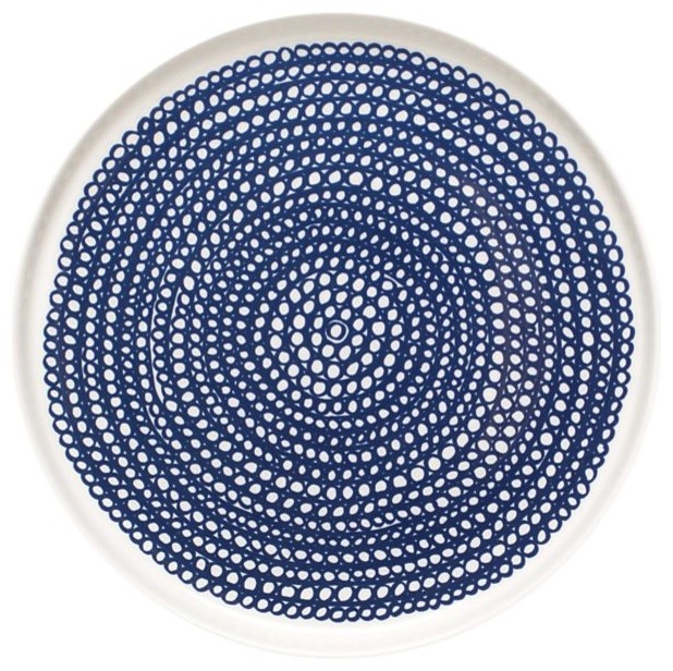 Marimekko Siirtolapuutarha Blue and White Plate Modern Dinner