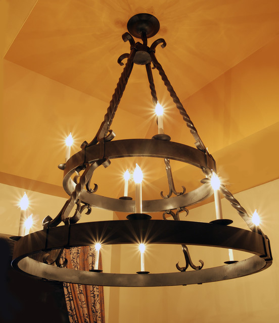 Iron Chandeliers in Mediterranean Style Mediterranean new york by Arrowsmith
