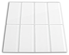 White Glass Subway Tile, Sample modern-tile