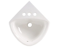 American Standard Minette 0451001 Wall Mount Corner Bathroom Sink contemporary bathroom sinks