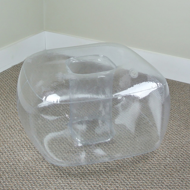 Crystal Clear Inflatable Bubble Ottoman Contemporary Footstools And