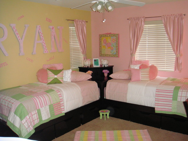Twin Girls Room modern-bedroom