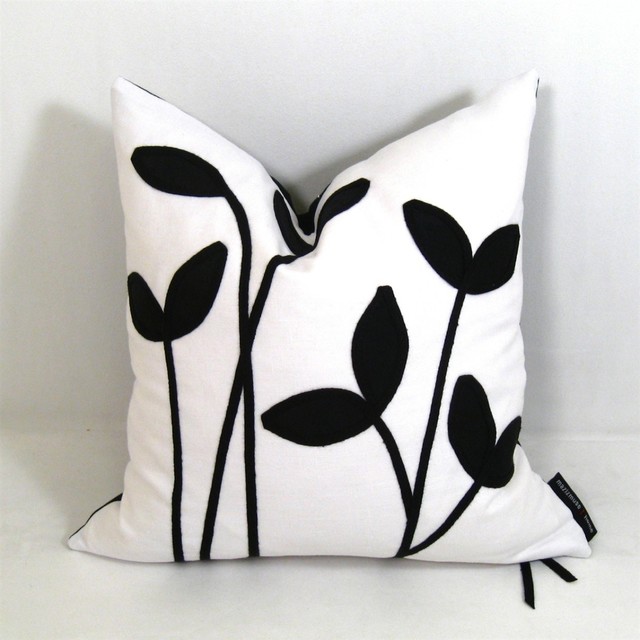 Little Sprout Black and White Indoor Decor Cushion - Modern - Decorative Pillows - vancouver ...
