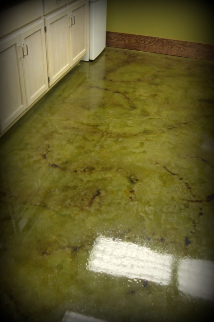 Existing interior concrete floor eclectic-