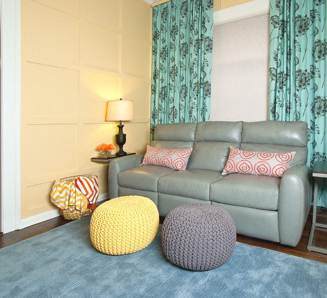 Before and After TV Room contemporary-living-room