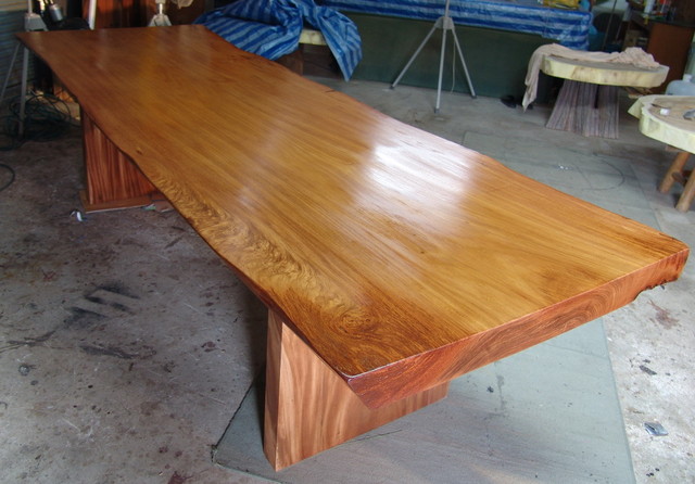 rosewood slab dining room table