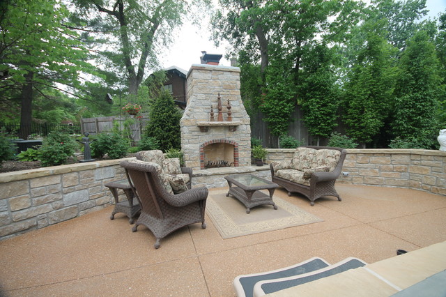 Pool & Back Yard traditional patio