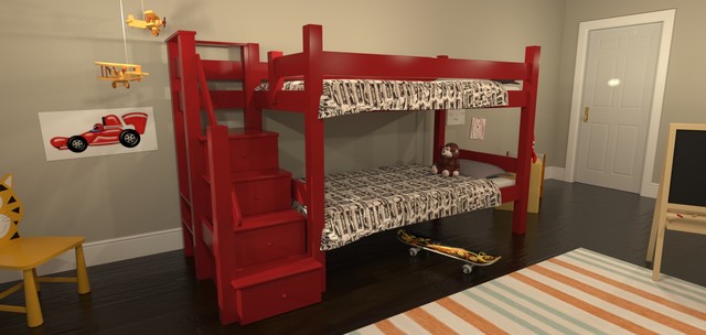 Eco Friendly Bunk Bed with Stairs - Modern - Bunk Beds - other ...