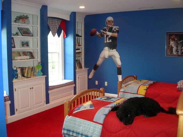 New England Patriots themed boys room Traditional Kids boston by Cheryl McCracken
