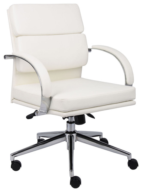 BOSS CaresSoft Plus Executive Office Chair with White Finish ...
