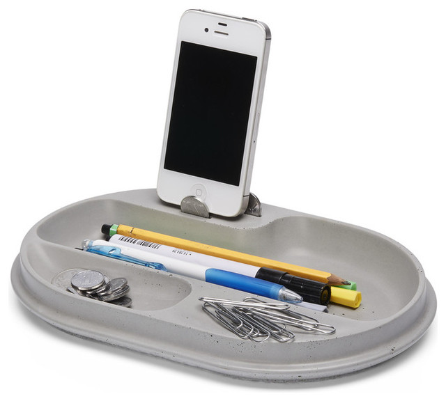 Concrete Desk Organizer Contemporary Desk Accessories by IntoConcrete