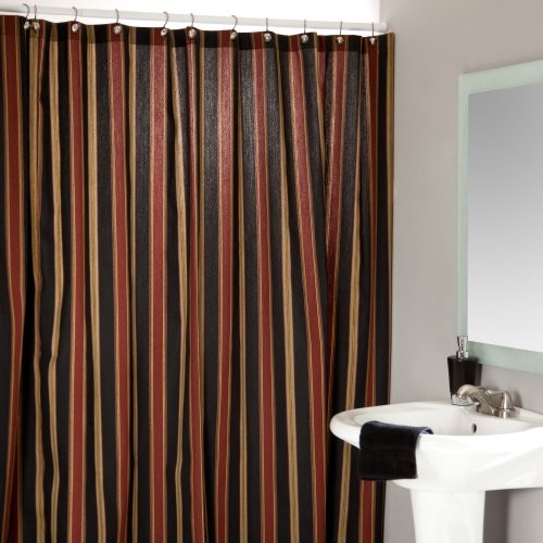 Chooty Beauville Stripe Shower Curtain - traditional - shower 