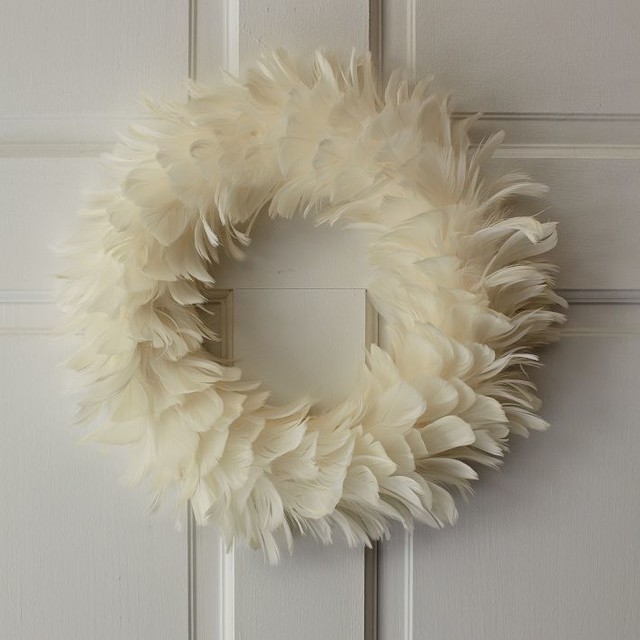 feather wreath white modern wreaths and garlands by feather wreath white modern wreaths and garlands by