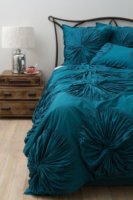 Lanna Duvet Cover, Turquoise - Contemporary - Duvet Covers And Duvet ...